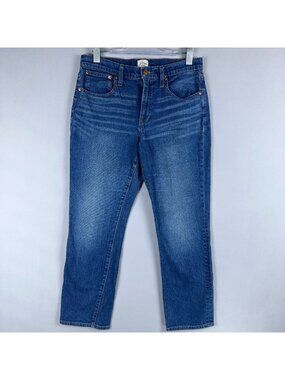 J.Crew Jeans Womens Size 28 Boyfriend High Rise 100% Cotton Blue Medium Wash